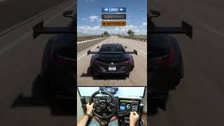 Drag Race BMW M8 GTE Forza Horizon 5 steeringwheel short bmwm8 [upl. by Nettirb]