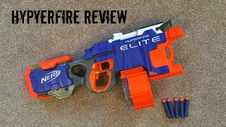 Nerf NStrike Elite HyperFire Unboxing Review amp Range Test [upl. by Carothers151]