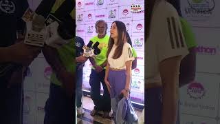 Milind Soman Ankita Konwar JBGS women run with Pinkathon kadam Bollywood reporter [upl. by Colt]