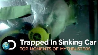 Trapped in Sinking Car  Top Moments of Mythbusters [upl. by Pillihpnhoj]