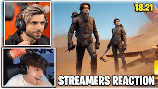 Streamers React to Paul Atreides amp Chani  Coming to Fortnite Update 1821 [upl. by Cerallua878]