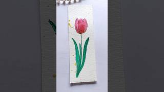 Easy tulip flower with Water colour🐤🌷🌷art painting easy video [upl. by Muscolo]