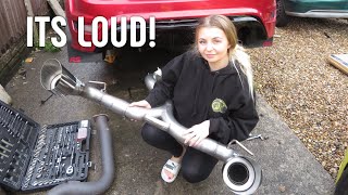 FITTING A LOUD KMS SECTION 18 EXHAUST SYSTEM  Focus RS [upl. by Sandon]