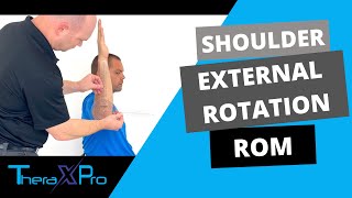 Goniometry  Shoulder External Rotation Range of Motion  Seated [upl. by Leggett]