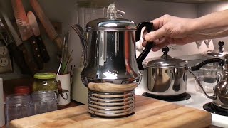 FARBERWARE Percolator Robot from 1950 First Use  Part Two [upl. by Nomelc]