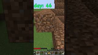 spending 100 days of 3 layers of dirt day 46 100dayschallenge minecraft gaming [upl. by Eseerehc]