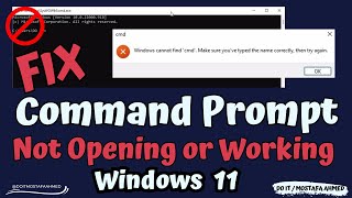 How To Fix Command Prompt  CMD  Not Opening or Working in Windows 11 [upl. by Airotciv857]