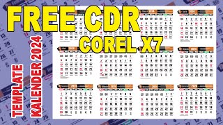 Template Kalender 2024  Free file cdr [upl. by Atinar97]