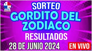 🔰🔰 EN VIVO SORTEO GORDITO DEL ZODIACO  28 de JUNIO de 2024  Lotería Nacional de Panamá [upl. by Poppy]