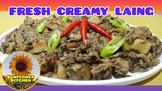 Vlog 207 FRESH CREAMY LAING WITH GABI  Sunflower Kitchen filipino food laing filipinofood [upl. by Yokoyama]