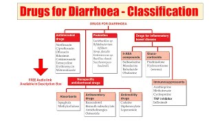 50 Antidiarrheal Drugs  Antidiarrheal Drugs  AUDIO Classification of Antidiarrheal Drugs [upl. by Sirac]