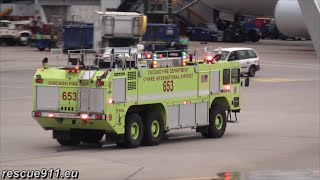 ARFF Crash Fire Trucks Chicago OHare Airport [upl. by Maya]