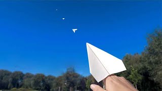 How to fold a nighthawk paper airplane that flies straight and far【123 Paper Airplane】 [upl. by Ettennod785]