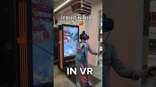 Fruit Ninja In VR  Microgravity Gaming Hub Gurgaon fruitninja vr gaming [upl. by Cogen80]