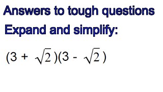 How to expand and simplify surds in brackets  GCSE exam question [upl. by Lash119]