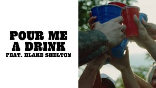 Post Malone  Pour Me A Drink Lyric Video ft Blake Shelton [upl. by Asiaj10]