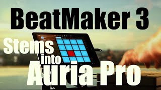 BeatMaker 3 stems into Auria Pro via Files APP Black Panther themed [upl. by Anytsirhc]