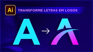 Transforme LETRAS em LOGOS no ILLUSTRATOR [upl. by Akiehsat503]