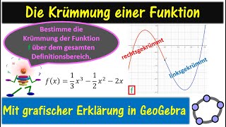 Kurvendiskussion Teil 5 Krümmung [upl. by Kellby]