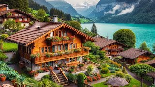 Brienz Switzerland 4K  The most beautiful villages in Switzerland  fairytale village [upl. by Enitsirhk286]