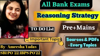 Easiest Reasoning Strategy By SBI PO Ameesha Yadav For All Bank Exams Complete Sources Free PDFs [upl. by Atteiluj628]