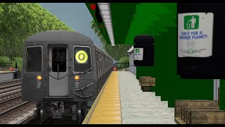 OpenBVE Quickie Coney Island Bound R68A Q Train Arrives And Departs At Avenue H [upl. by Louanne193]