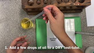 Ethanol emulsion test for fats [upl. by Descombes]