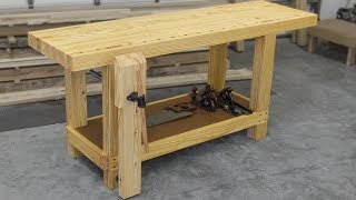 Build an Inexpensive RouboStyle Woodworking Workbench [upl. by Eahsan592]