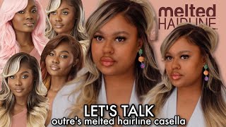 40 SYNTHETIC WIG  Lets Talk Outre Casella  Courtney Jinean [upl. by Leahicm]