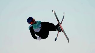 Eileen Gu Becomes Second Female Freeskier Ever To Land Double 1620 Wins Olympic Big Air Gold [upl. by Adnilam701]