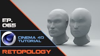 Retopology of a Human Head in Cinema 4D [upl. by Nhtanhoj]