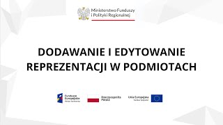 Dodawanie i edytowanie reprezentacji w podmiotach Instytucja [upl. by Eive]