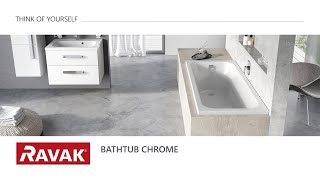 RAVAK installation instructions  Chrome rectangular bathtub [upl. by Warden792]