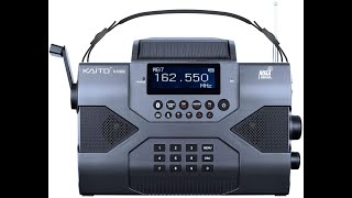 Kaito Emergency Radio Voyager Max KA900 Digital Solar Dynamo Crank Wind Up AMFMSW amp NOAA [upl. by Rickart]