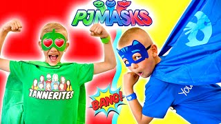 Super Heroes In Action Masks PJ Masks VS Our House Chores [upl. by Aremmat574]