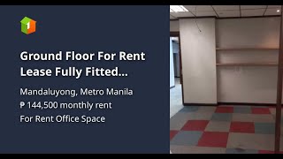 Ground Floor For Rent Lease Fully Fitted Mandaluyong 289 sqm [upl. by Eenitsed]