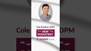 Meet The New Podiatrist at the Roy Tanner Clinic Dr Cole Gardner DPM shorts [upl. by Nallij]