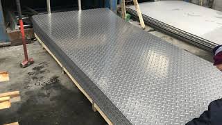 Stainless steel checkered plate [upl. by Sibby200]