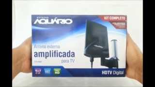 DRASANTOS  DTV5600 Antena Digital Externa Amplificada Aquario LANÇAMENTO [upl. by Nallac252]