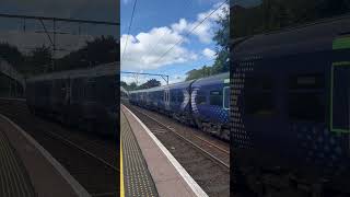 A pair of Scotrail class 334 Coradia Junipers slowly passing Jordanhill nonstop [upl. by Anabella]