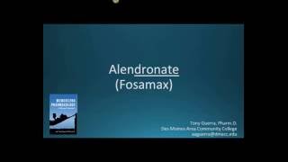 How to pronounce alendronate Fosamax Memorizing Pharmacology Flashcard [upl. by Eilyac49]