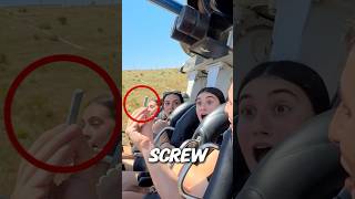 This guy Brought a Screw on a Roller Coaster Funny Reaction prank [upl. by Estis]