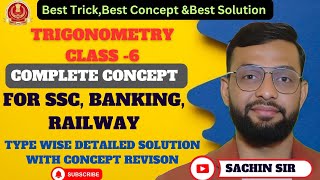 Complete Trigonometry  Class6SSC Special Batch  Sachin Sir  SSCRailway ssc [upl. by Dafodil]