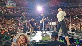 Coldplay Manchester Etihad 3rd June 2023 Sit Down with Tim Booth from James [upl. by Lerad]