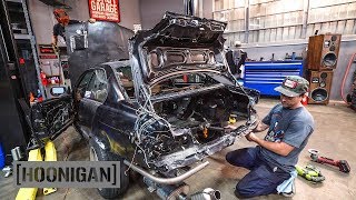 HOONIGAN DT 066 Caswell Returns 350 BMW E36 Bash Bar Build Part 2 [upl. by Reehsab]