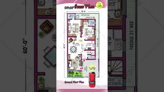 30’× 60’ house plan 2 bhk with porch 30 by 60 home plan 3060 house design houseplan homedesign [upl. by Brita]