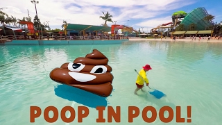 CLEANING POOP IN A PUBLIC POOL  WHITE WATER WORLD [upl. by Vinnie]