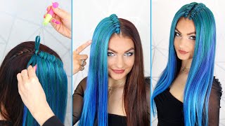 Cool Crochet Hair Extension 💙 [upl. by Sesmar]