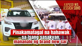 Pinakamatagal na hahawak sa isang sasakyan mananalo ng brand new car  Kapuso Mo Jessica Soho [upl. by Steck]