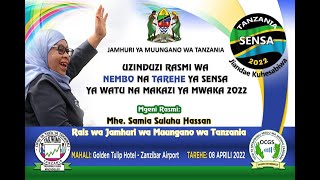 UZINDUZI RASMI WA NEMBO NA TAREHE YA SENSA YA WATU NA MAKAAZI YA MWAKA 2022 [upl. by Leelahk]